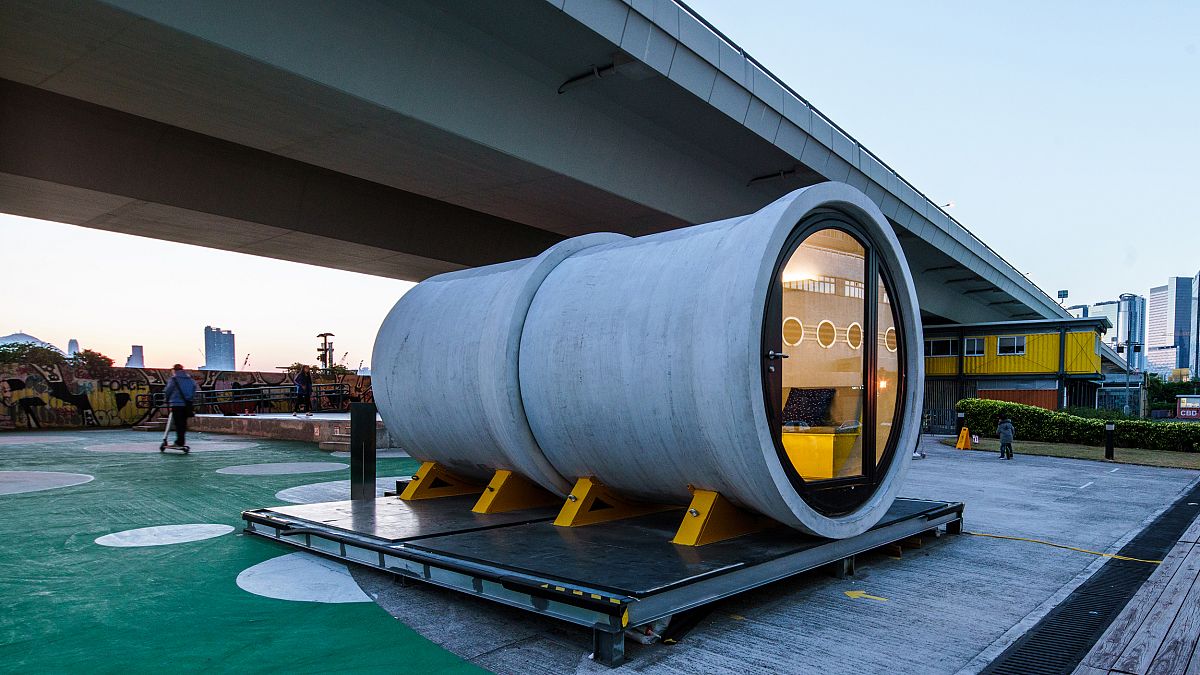 Image: OPod Tube Housing is designed using a concrete water pipe as a micro