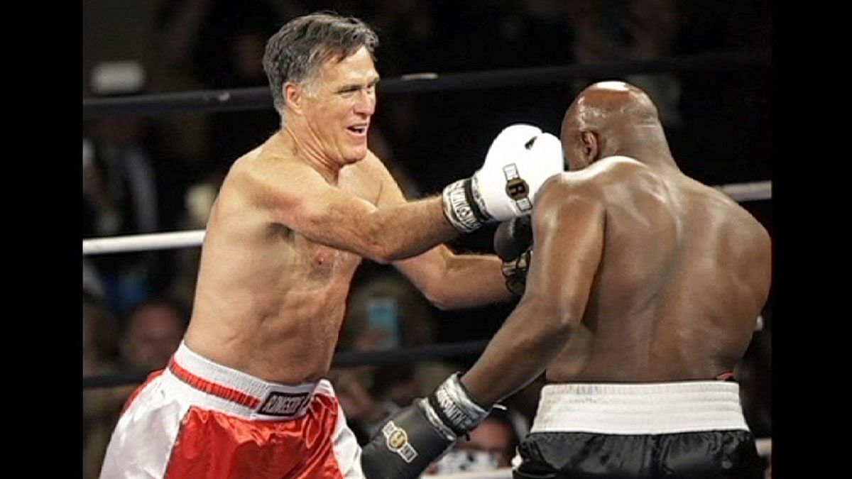 Away from the political arena, Mitt Romney punches above his weight