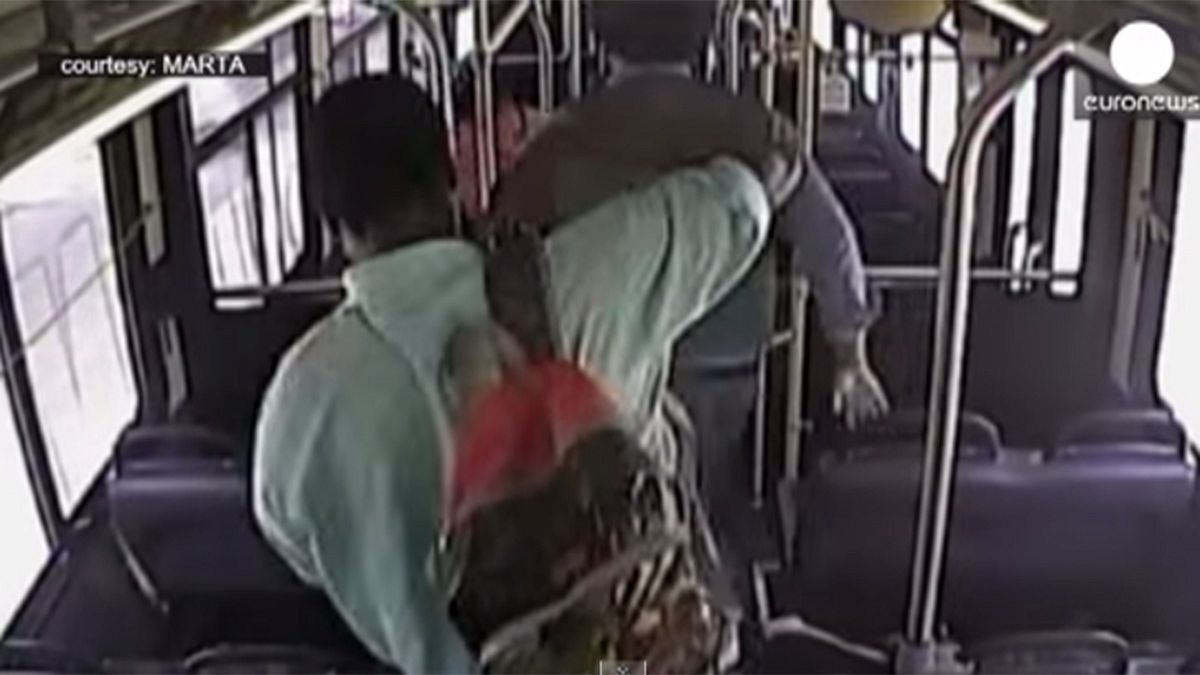 [Watch] Train hits bus on level crossing in Altlanta, USA