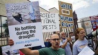 Drought- suffering California in Nestle protest