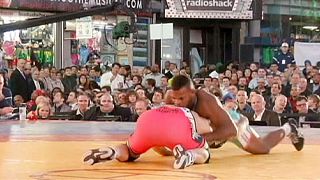Wrestling in Times Square