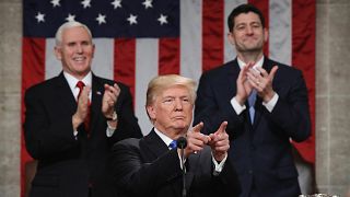 Image: Trump delivers his first State of the Union address in Washington