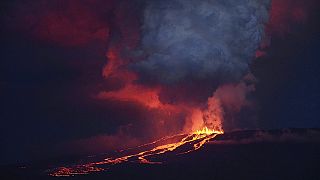 Éruption d'un volcan dans l'archipel des Galápagos