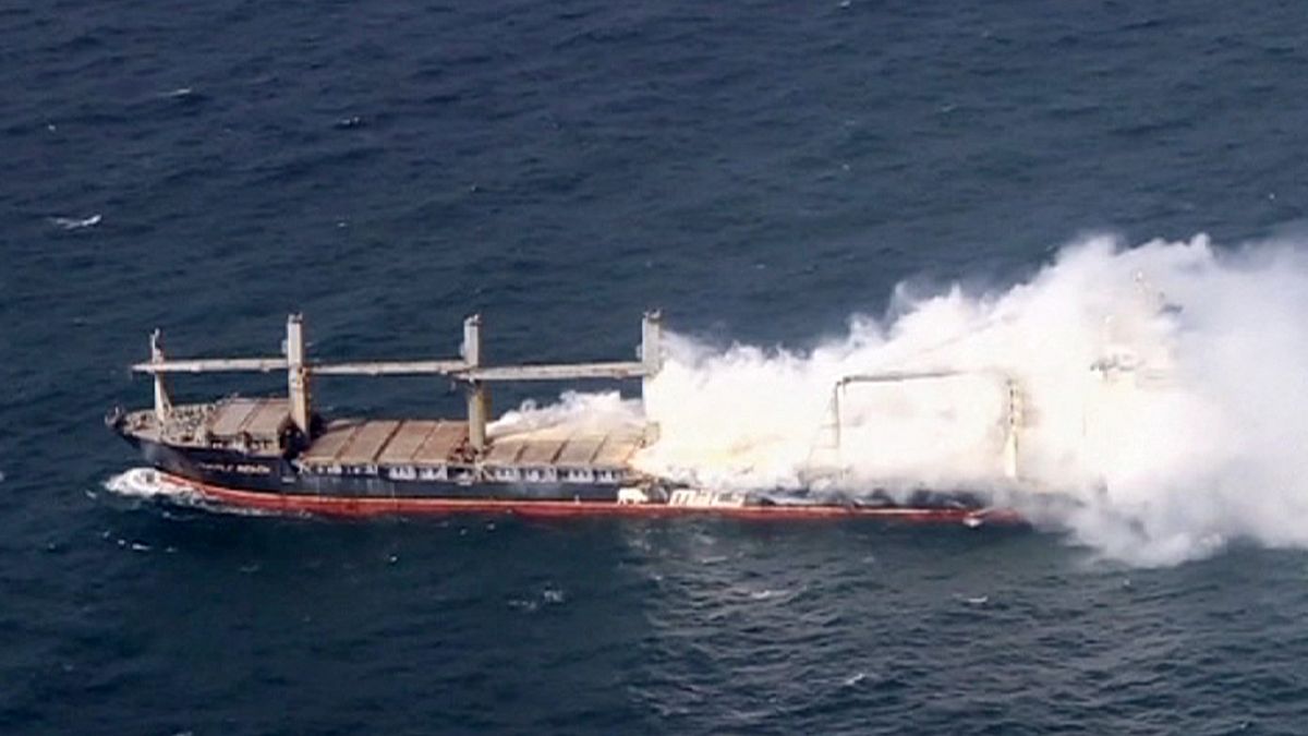 Ship abandoned off German coast amid explosion fears