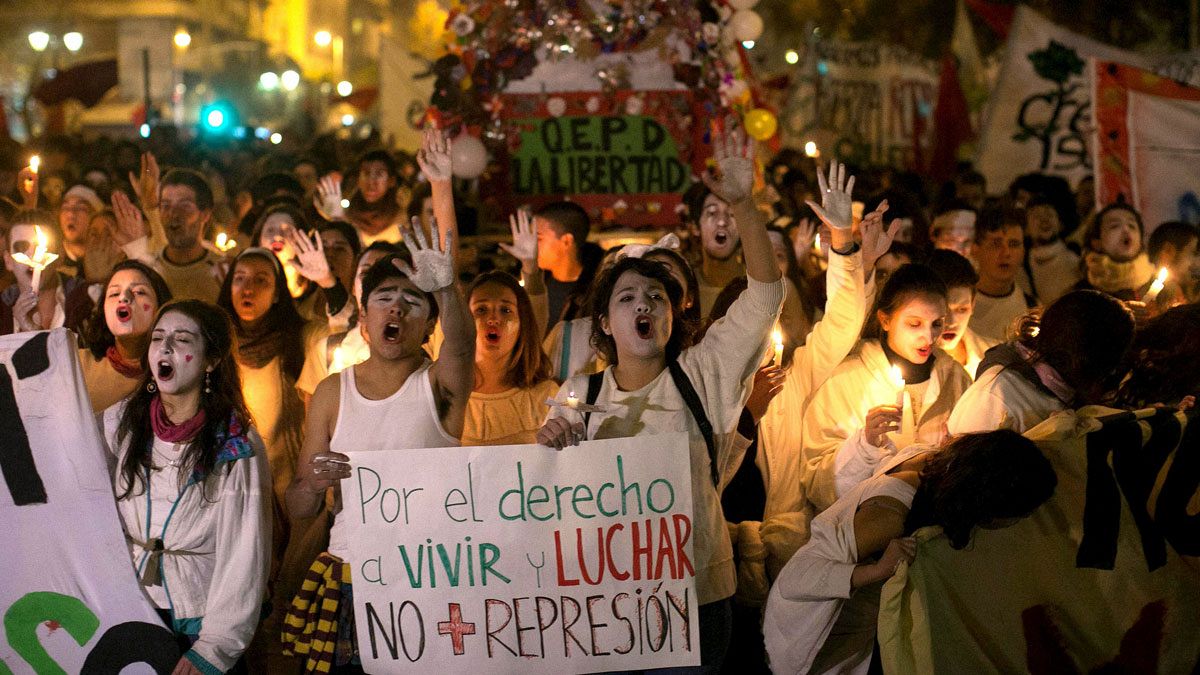 به خشونت کشیده شدن تظاهرات دانشجویی در شیلی