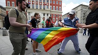 Al menos 20 detenidos durante una marcha del colectivo gay en Moscú