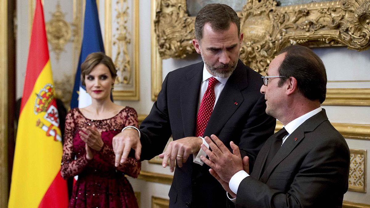 Spanisches Königspaar nimmt unterbrochenen Staatsbesuch in Frankreich wieder auf