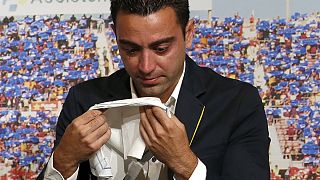 Xavi's emotional goodbye to Barcelona