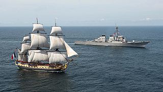 L'Hermione accoste à Yorktown aux Etats-Unis