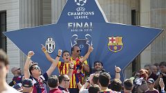 Champions-League-Finale in Berlin: Juventus- und Barcelona-Fans feiern