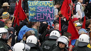 Choques entre la policía y manifestantes reunidos en Alemania contra la cumbre del G7