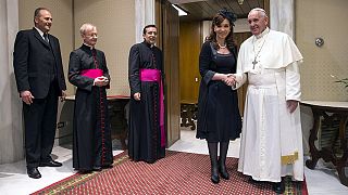 Argentine president meets Pope in Rome