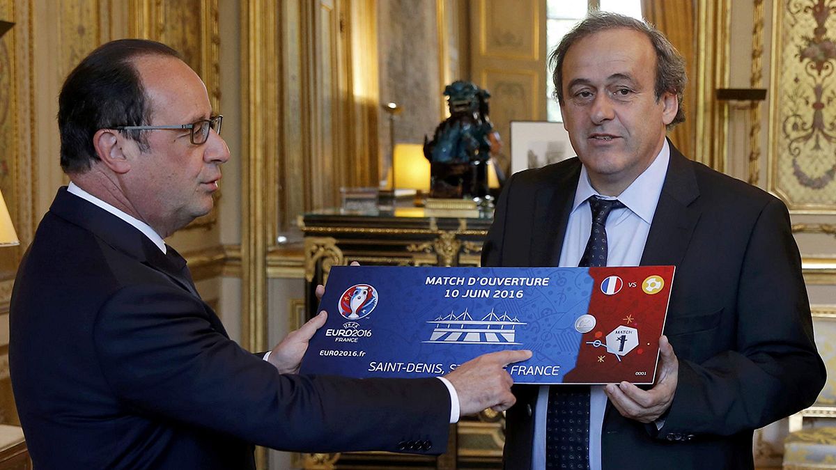 Countdown zur Euro 2016: Platini trifft mit Hollande zusammen