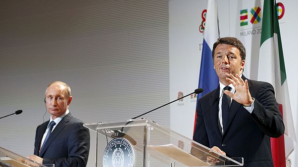 فلاديمير بوتين في ميلانو للتباحث مع رينزي في العلاقات بين البلدين فلاديمير بوتين في ميلانو للتباحث مع رينزي في العلاقات بين البلدين