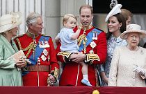 حضور شاهزاده جورج در مراسم تولد ملکه الیزابت