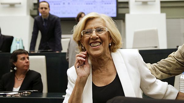 Un'indignata alla guida di Madrid Un'indignata alla guida di Madrid