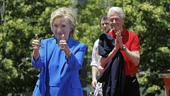 Hillary Clinton nimmt Präsidentschaftswahlkampf auf