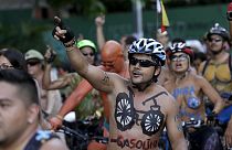 Naked riders seek to crank up pressure over safety for cyclists