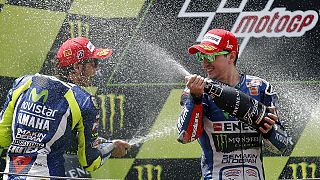 Lorenzo breathes down Rossi's neck after fourth MotoGP win