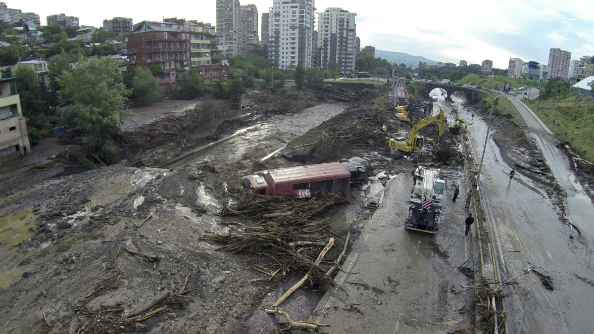 سیلاب مرگبار در تفلیس پایتخت گرجستان