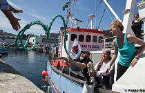 La Freedom Flotilla di nuovo in rotta verso Gaza. Le immagini a bordo dell'inviato di euronews