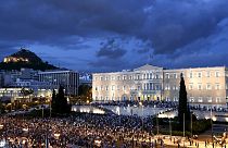 Atina'da Euro'ya destek gösterisi