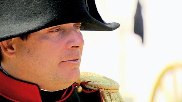 Napoleão, Wellington, Blücher e Príncipe de Orange "reencontram-se" em Waterloo Napoleão, Wellington, Blücher e Príncipe de Orange "reencontram-se" em Waterloo