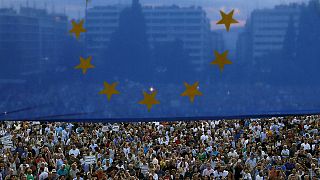 Manifestation à Bruxelles pour soutenir la Grèce