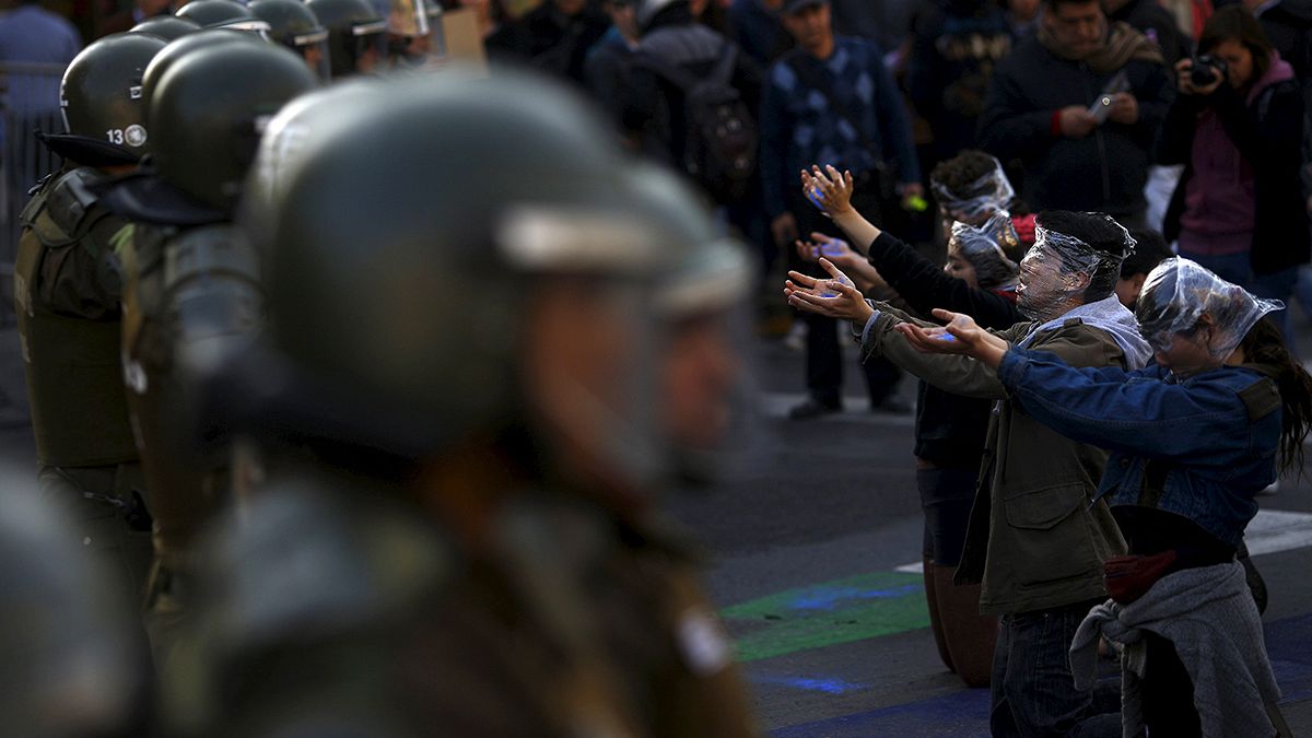 Чили: массовая манифестация студентов