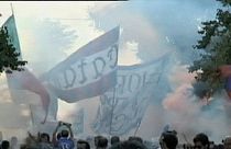 Les supporters de Catane manifestent contre les dirigeants du club