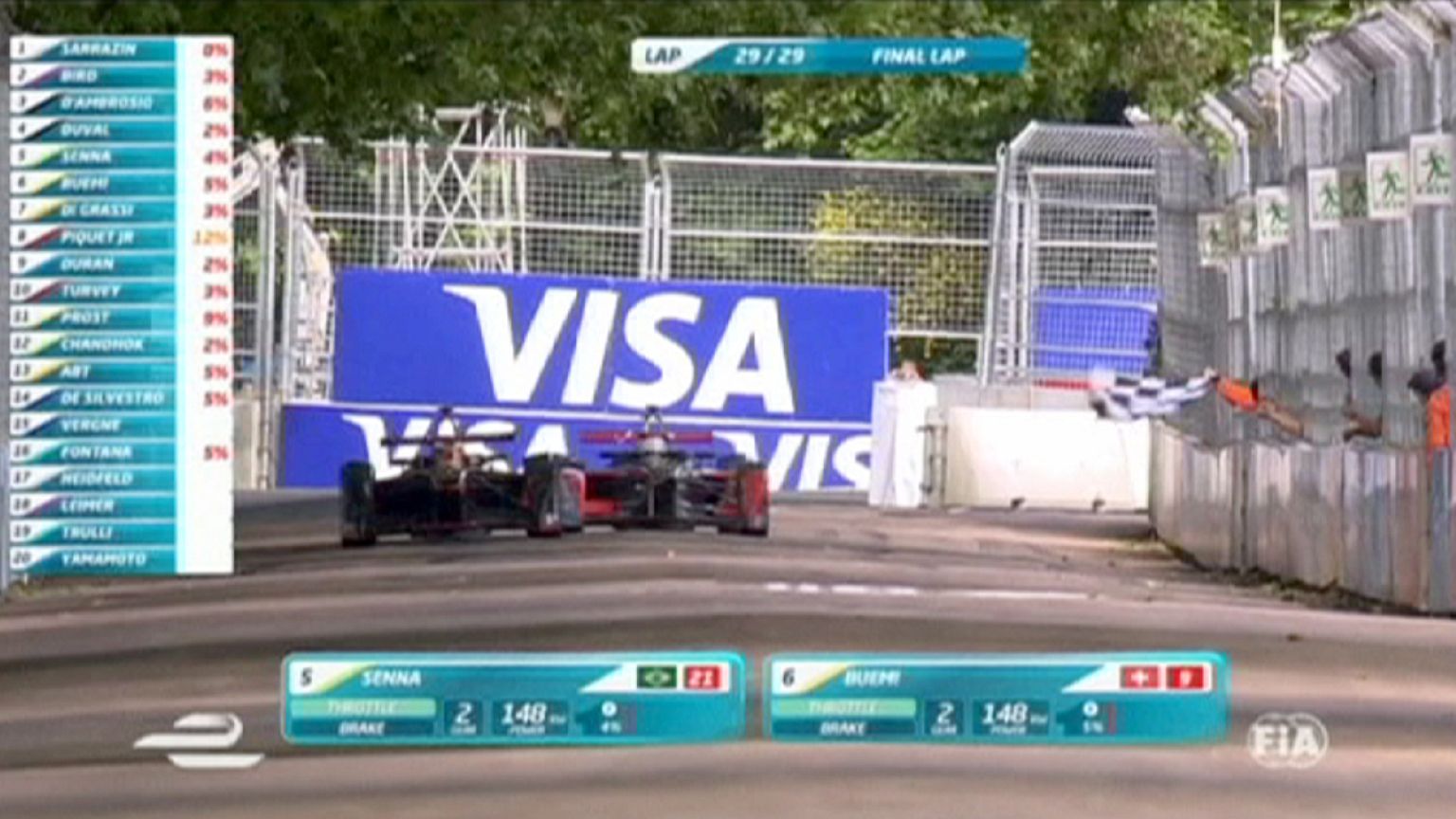 Formula E'de 1 puan farkla Nelson Piquet şampiyon oldu