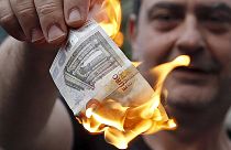 Des manifestants grecs réclament une sortie de l'euro