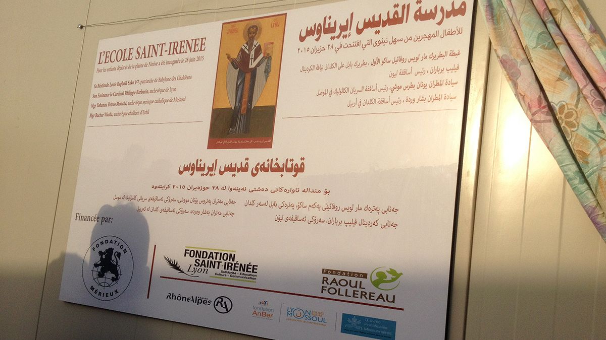 Le cardinal Barbarin inaugure l’école Saint-Irénée à Erbil financée par 3 fondations