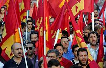 Les communistes grecs mobilisés "contre l'Europe" à Athènes