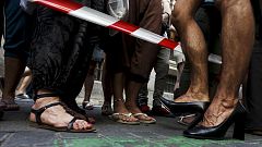 Gay pride celebrated in Madrid with a race in high heels
