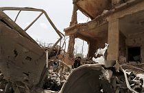 Ataque de la coalición Saudí contra milicias chiíes hutis en Yemen