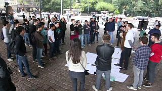 تجمع هواداران اوبر در سائوپائلو در مخالفت با تصمیم شورای شهر