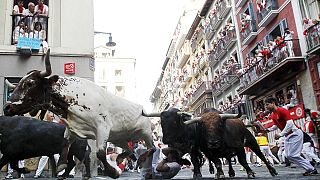 Des blessés lors du premier lâcher de taureaux des fêtes de la San Fermin