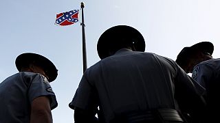 پرچم کنفدراسیون در ایالت کارولینای جنوبی پایین کشیده می شود