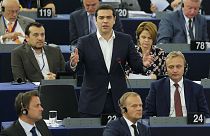 Greek PM Alexis Tsipras faces MEPs