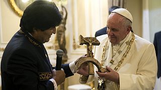 'Communist crucifix' gift to pope in Bolivia raises eyebrows