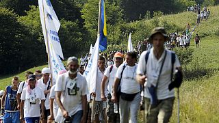 Srebrenica peace marchers remember 1995 mass killing