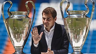 Iker Casillas homenageado no Santiago Bernabeu