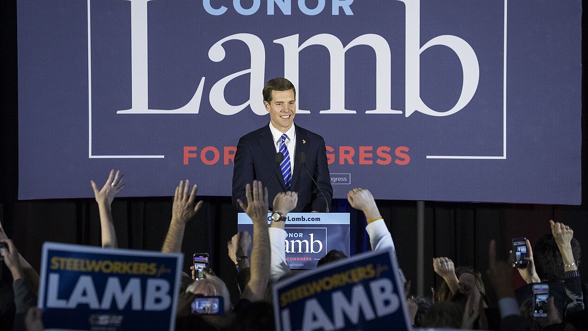Image: Democratic Congressional Candidate Conor Lamb Holds Election Night E