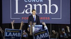 Image: Democratic Congressional Candidate Conor Lamb Holds Election Night E