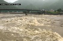گردباد، سیلاب و رانش زمین در ژاپن