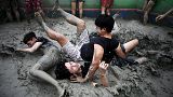 Filthy fun for mud-lovers in South Korea