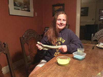 Seventh grader Simone LeForestier became "obsessed" with making slime a few months ago. Now she makes and sells it to friends when she isn\'t tending goal for her soccer team.