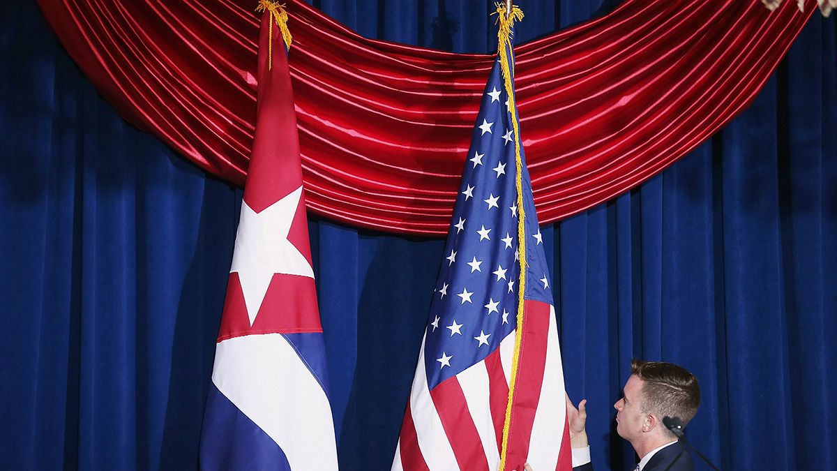 La bandera cubana ondea en la capital estadounidense
