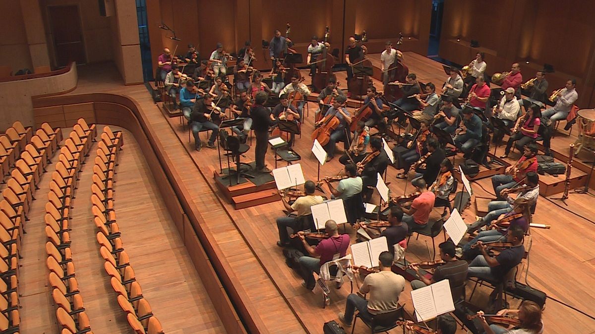 Proben mit dem einmaligen Simón Bolívar Orchester